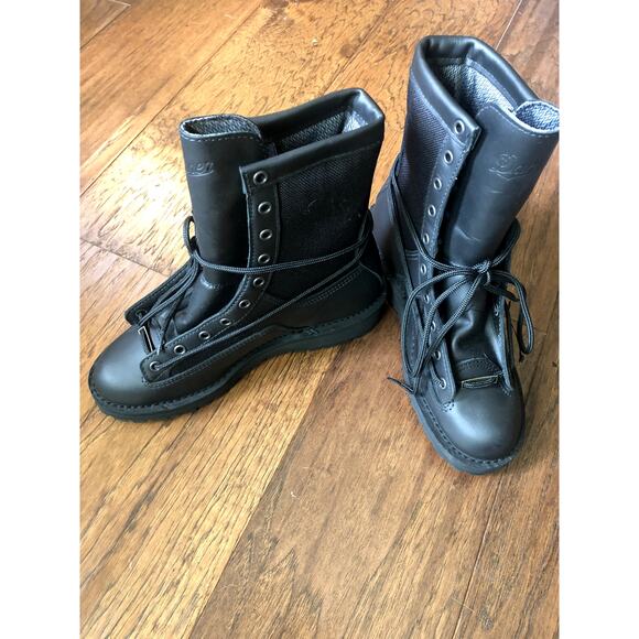 Women's Danner Acadia 8" Black Leather Work Boots - Picture 1 of 7